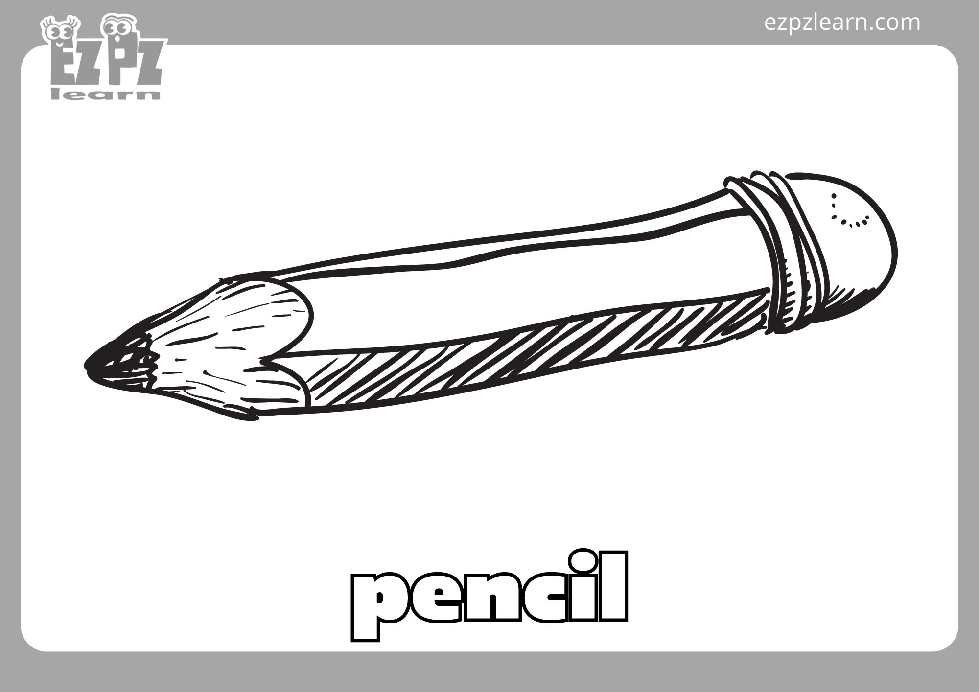 Pencil Coloring Page
